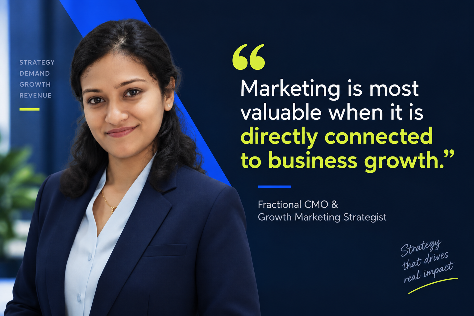 ashvini vyas quote - - marketing without strategic leadership creates activity, not growth